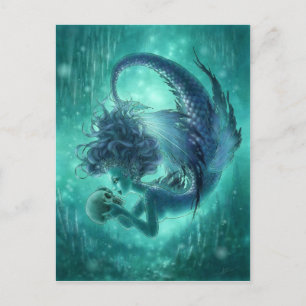 Donker Mermaid Briefkaart - Geheime Kisses