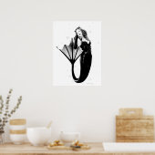 Donker Mermaid Poster (Keuken)