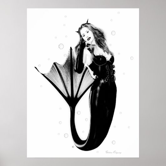 Donker Mermaid Poster (Voorkant)