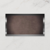 Donker metalen frame | Bruine textuur achtergrond Visitekaartje (Achterkant)
