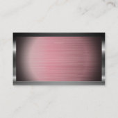Donker metalen frame | Roze rood metalen achtergro Visitekaartje (Achterkant)