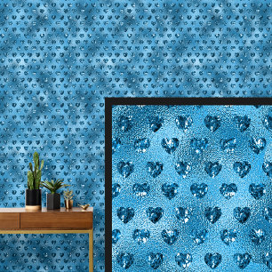 Donker Mid Blauw Water Glimmend Kijk Harten Behang