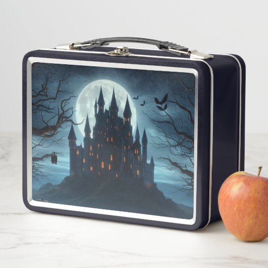 Donker, middeleeuws kasteel, vleermuizen en pompoe (In situ)