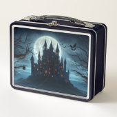 Donker, middeleeuws kasteel, vleermuizen en pompoe (Voorkant)