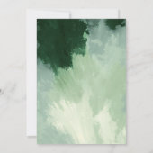 Donker & Mini Groene Waterverf Boog 50e Verjaardag Kaart (Achterkant)