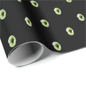 Donker Minimaal Groen Bloemen Wrapping Papier (Rol Hoek)