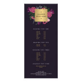 Donker  Modern Floral Motif Luxe Designer II Reclamekaart (Voorkant)
