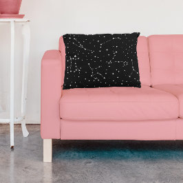 Donker Modern Zwart Wit Sterren Ruimte Kussensloop