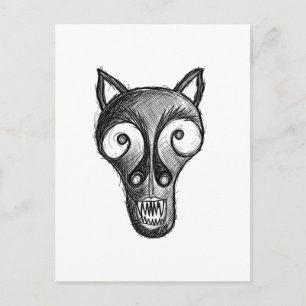 Donker monster briefkaart