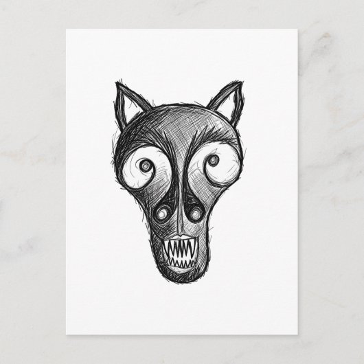 Donker monster briefkaart (Voorkant)