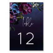 Donker Moody Blauw Lavendel Bloemen Moderne bruilo Kaart (Voorkant)