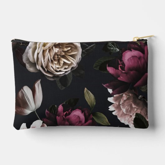 Donker Moody Bloemen Monogram Etui (Achterkant)