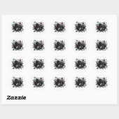 Donker Moody Bos Bloemen Elegant Bloemen Bruiloft Ronde Sticker (Vel)