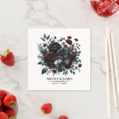 Donker Moody Bos Bloemen Elegant Bloemen Bruiloft Servet (Insitu)