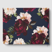Donker Moody Bourgogne Blush Navy Blauw Bloemen Br Gastenboek (Achterkant)