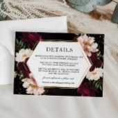 Donker Moody Bourgogne Blush Pioenen Bloemen Bruil Informatiekaartje