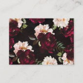 Donker Moody Bourgogne Blush Pioenen Bloemen Bruil Informatiekaartje (Achterkant)