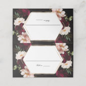 Donker Moody Bourgogne Blush Pioenen Bloemen Bruil Plaatskaartje (Buitenkant ongevouwen)