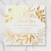Donker Moody Bourgogne Blush Zwart Bloemen Bruilof Bedankjes Labels (Voorkant)