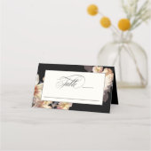 Donker Moody Elegant Bloemen Bruiloft Plaatskaartje (Voorkant)