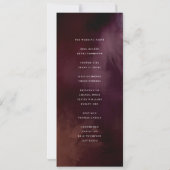 Donker + Moody Floral bruiloft ceremonie programma (Achterkant)