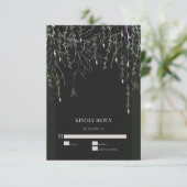 Donker Moody Gotische Bruiloft RSVP Kaartje (Staand voorkant)