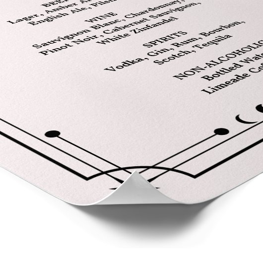 Donker Moody Halloween bruiloft Bar teken Poster (Hoek)