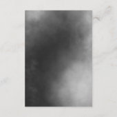 Donker Moody Midnight Zwart Mist Bruiloft Details Informatiekaartje (Achterkant)