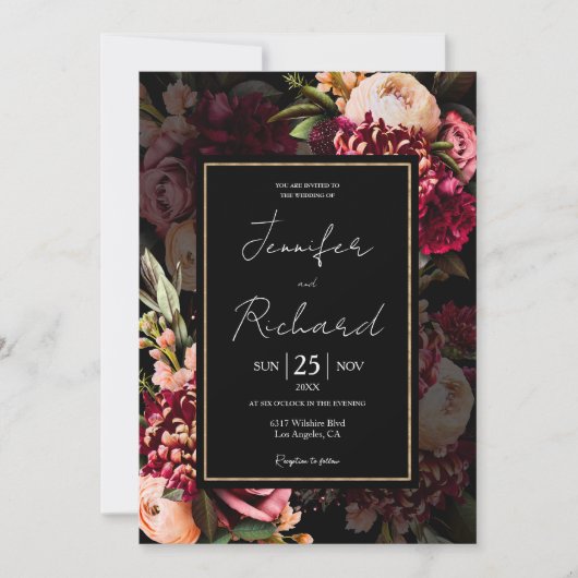 Donker & Moody Nederlands Masters Bloom Zwart Brui Kaart (Voorkant)