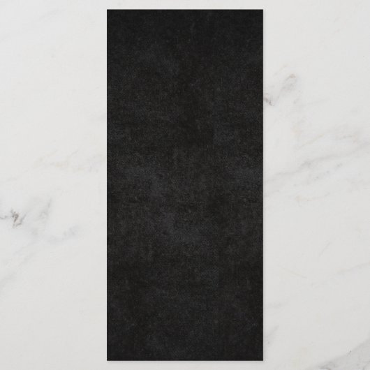 Donker Moody Paarse Gotische Bloemen Bruiloft Menu (Achterkant)