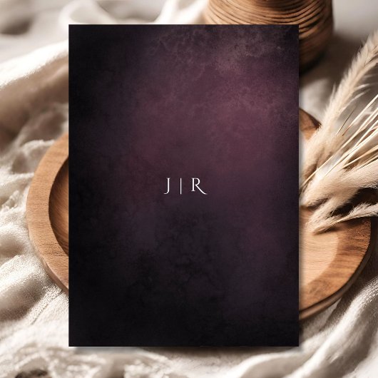 Donker Moody Purple Bloemen Modern Elegant Kaart