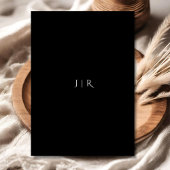 Donker Moody Purple Bloemen Modern Zwart Bruiloft Kaart