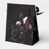 Donker Moody Romantisch Bloemen Bruiloft Favor Bedankdoosjes (Achterkant)