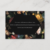 Donker Moody Romantisch Bloemen Schilderen Accommo Visitekaartje (Achterkant)