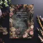 Donker Moody Romantische Bloemen Bruiloft Receptie Kaart<br><div class="desc">Een dramatische maar elegante keuze voor uw Happily Ever After Party - deze donkere humeurige romantische bloemenbruiloft receptie uitnodiging zet de toon voor een verfijnde elegante viering van de pasgetrouwde. Gebruik het ontwerpgereedschap om de tekst verder aan te passen of de lettertypen of tekengrootte te wijzigen als u wilt. Overeenkomende...</div>