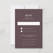 Donker Moody Romantische Bloemen Bruiloft Receptie RSVP Kaartje (Voorkant)