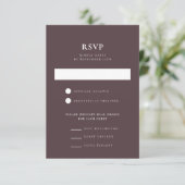 Donker Moody Romantische Bloemen Bruiloft Receptie RSVP Kaartje (Staand voorkant)