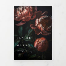 Donker Moody Romantische Gotische Bloemen Bruiloft