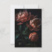 Donker Moody Romantische Gotische Bloemen Bruiloft RSVP Kaartje (Achterkant)