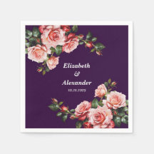 Donker Moody roze en rode rozen paarse bruiloft