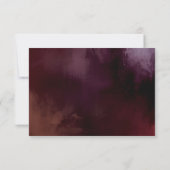 Donker + Moody rustieke bloemenbruiloft behuizing  Kaart (Achterkant)