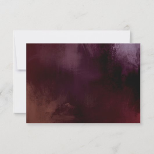 Donker + Moody rustieke bloemenbruiloft behuizing  Kaart (Achterkant)