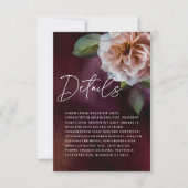 Donker + Moody rustieke bloemenbruiloft behuizing  Kaart (Voorkant)