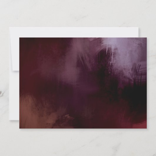 Donker + Moody rustieke bloemenbruiloft Bewaar de Kaart (Achterkant)