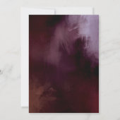 Donker + Moody rustieke bloemenbruiloft Menu Kaart (Achterkant)