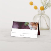 Donker + Moody rustieke bloemenbruiloft plaats kaa Plaatskaartje (Voorkant)