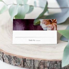 Donker + Moody rustieke bloemenbruiloft plaats kaa Plaatskaartje