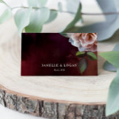 Donker + Moody rustieke bloemenbruiloft plaats kaa Plaatskaartje