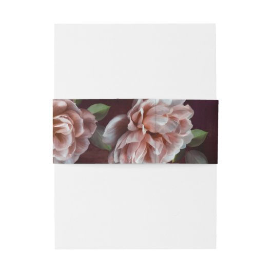 Donker + Moody rustieke bloemenbruiloft uitnodigin Uitnodigingen Wikkel (Achterkant Voorbeeld)