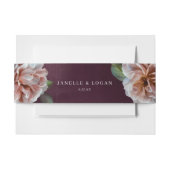 Donker + Moody rustieke bloemenbruiloft Uitnodigingen Wikkel (Voorkant Voorbeeld)